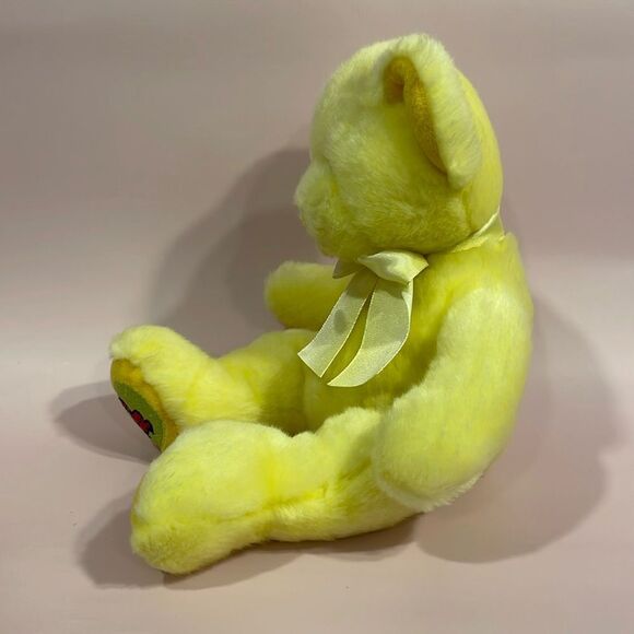 Russ Berrie Bear Yellow Teddy Bear Scorpio Horoscope Bear 10.5” long Good Used… - Picture 3 of 8